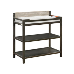 English Elm Hayes Nursery Changing Table Open Storage Two Tone Wood Finish Modern Farmhouse Coffee B02263744