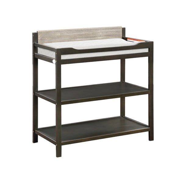 English Elm Hayes Nursery Changing Table Open Storage Two Tone Wood Finish Modern Farmhouse Coffee B02263744
