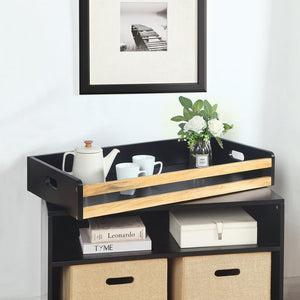 English Elm Livia Convertible Changing Table with Removable Tray Modern Nursery Storage Furniture Black B02263766