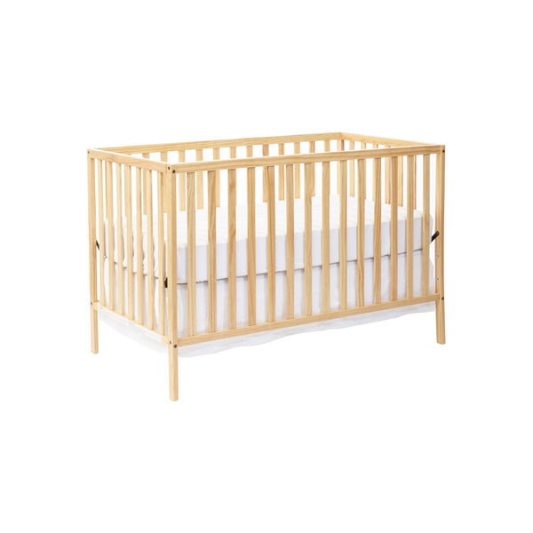 English Elm Palmer Convertible Island Crib Solid Wood Nursery Toddler Bed with 360 Degree Access Natural B02263643