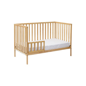 English Elm Palmer Convertible Island Crib Solid Wood Nursery Toddler Bed with 360 Degree Access Natural B02263643