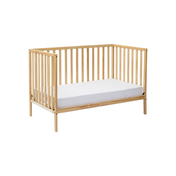 English Elm Palmer Convertible Island Crib Solid Wood Nursery Toddler Bed with 360 Degree Access Natural B02263643