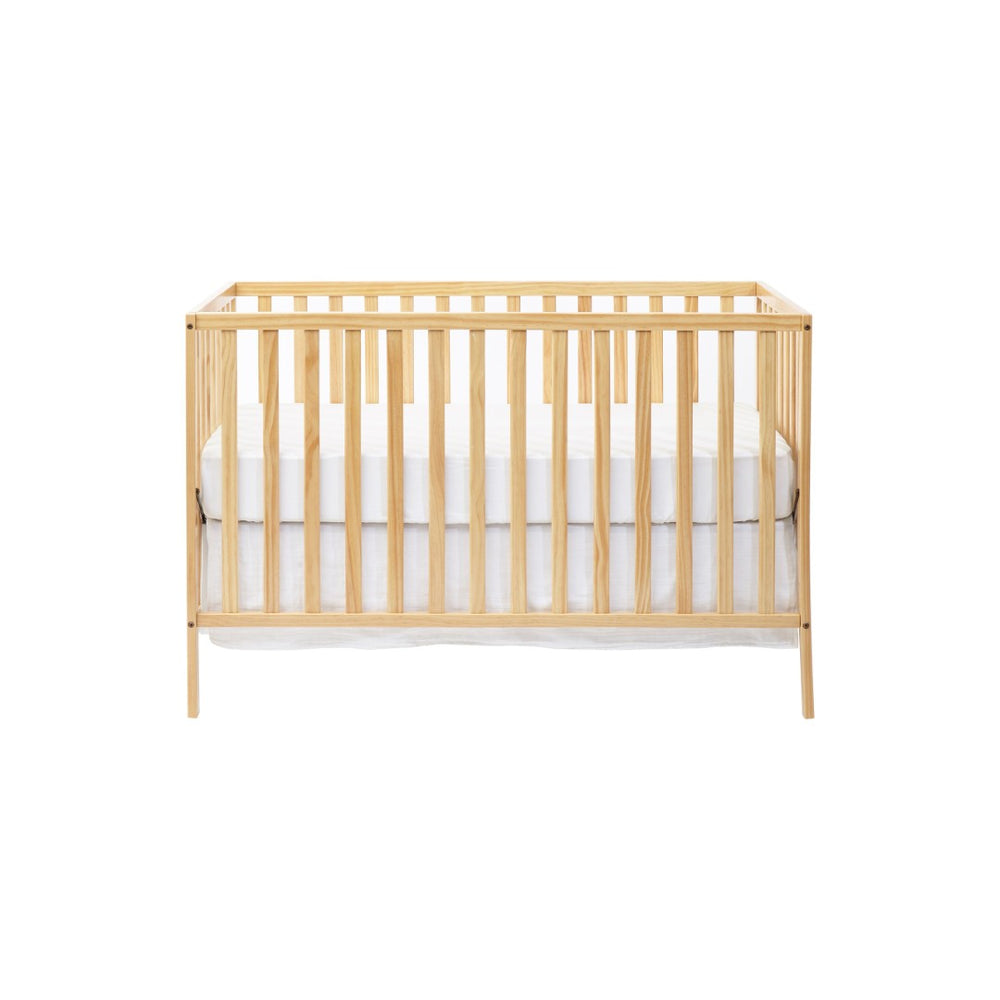 English Elm Palmer Convertible Island Crib Solid Wood Nursery Toddler Bed with 360 Degree Access Natural B02263643