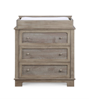 English Elm Grayson Rustic Alpine Nursery Changing Station with Raised Rails and Weathered Finish B02263755
