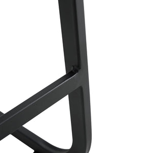 English Elm Black Faux Leather Counter Barstools with Footrest and Handle Set of 2 Modern W24154186