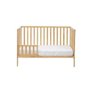 English Elm Palmer Convertible Island Crib Solid Wood Nursery Toddler Bed with 360 Degree Access Natural B02263643