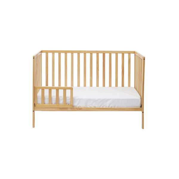 English Elm Palmer Convertible Island Crib Solid Wood Nursery Toddler Bed with 360 Degree Access Natural B02263643