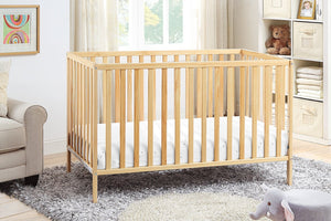 English Elm Palmer Convertible Island Crib Solid Wood Nursery Toddler Bed with 360 Degree Access Natural B02263643