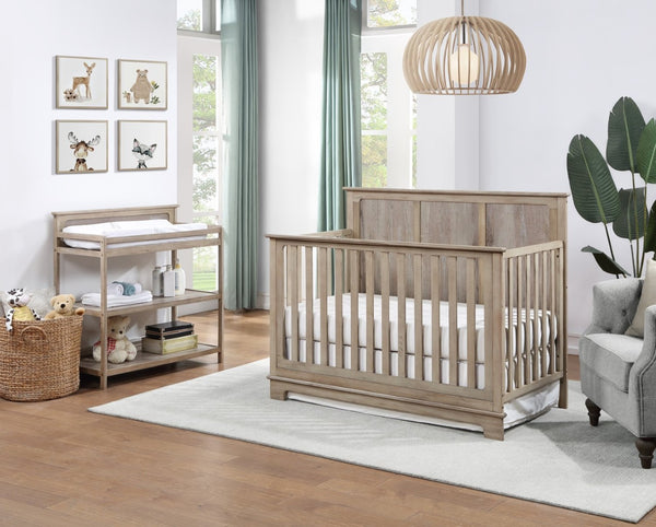 English Elm Grayson Convertible Crib with Alpine Inspired Design Grows From Infant to Full Bed Green B02263753