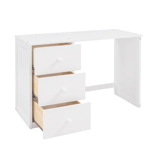 English Elm Twin Loft Bed with Built-in Desk Wardrobe and Drawers for Kids Compact Rooms White LT000301AAK-1