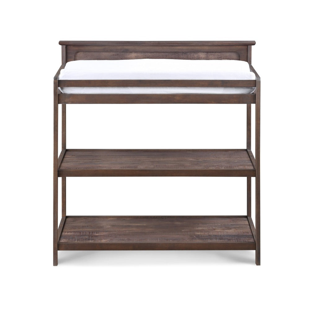 English Elm Grayson Nursery Changing Table with Open Shelves Alpine Farmhouse Cottage Style Rustic Brown B02263756