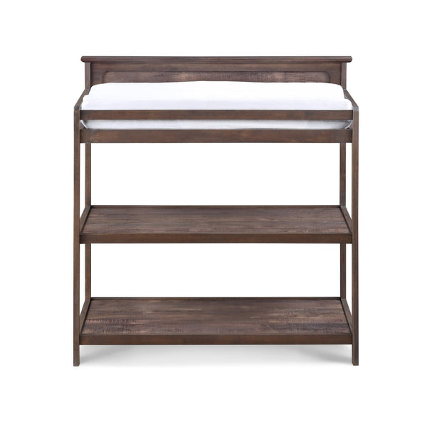 English Elm Grayson Nursery Changing Table with Open Shelves Alpine Farmhouse Cottage Style Rustic Brown B02263756