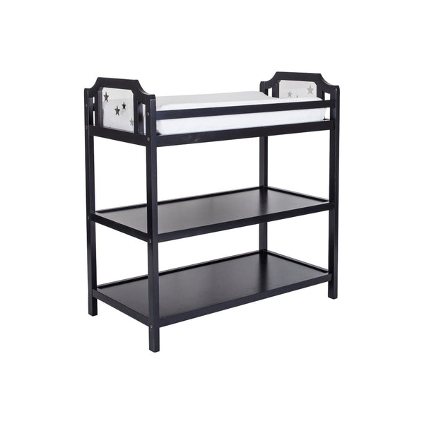 English Elm Celeste Nursery Changing Table Matte Finish Modern Ergonomic Design Compact Footprint Black B02263637
