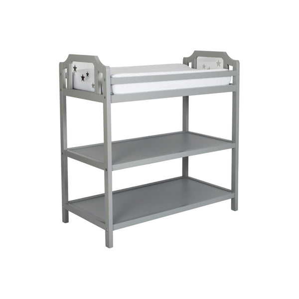 English Elm Celeste Nursery Changing Table Matte Finish Modern Ergonomic Design Compact Footprint Light Gray B02263638