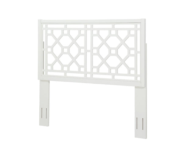 English Elm Tabor Chippendale White Headboard - Elegant Adjustable Design For Queen & Full Beds, Easy Assembly B05063814-GIGA