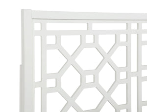 English Elm Tabor Chippendale White Headboard - Elegant Adjustable Design For Queen & Full Beds, Easy Assembly B05063814-GIGA