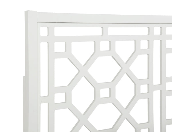 English Elm Tabor Chippendale White Headboard - Elegant Adjustable Design For Queen & Full Beds, Easy Assembly B05063814-GIGA