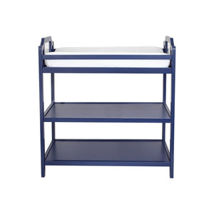 English Elm Celeste Nursery Changing Table Matte Finish Modern Ergonomic Design Compact Footprint Navy Blue B02263639
