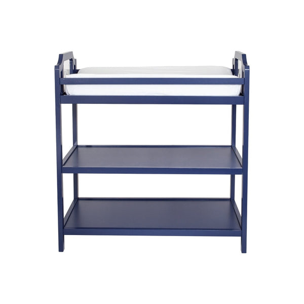 English Elm Celeste Nursery Changing Table Matte Finish Modern Ergonomic Design Compact Footprint Navy Blue B02263639