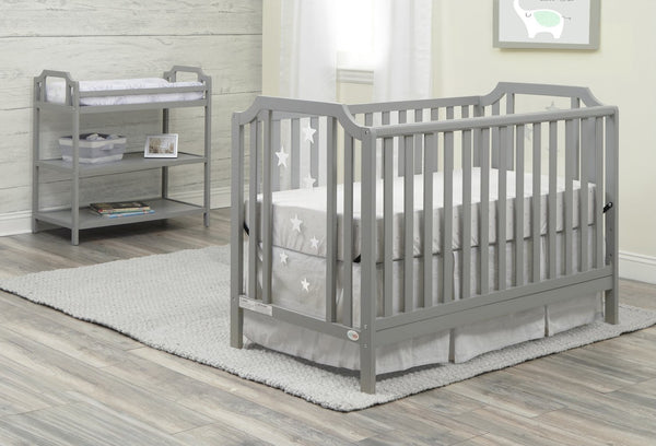 English Elm Celeste Nursery Changing Table Matte Finish Modern Ergonomic Design Compact Footprint Light Gray B02263638