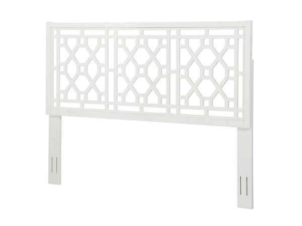 English Elm Tabor Chippendale White Headboard For King Beds – Adjustable Heights, Chic Design & Easy Assembly B05063815-GIGA