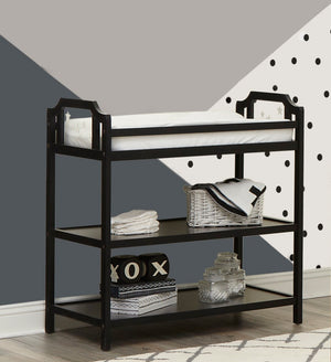 English Elm Celeste Nursery Changing Table Matte Finish Modern Ergonomic Design Compact Footprint Black B02263637