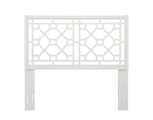 English Elm Tabor Chippendale White Headboard - Elegant Adjustable Design For Queen & Full Beds, Easy Assembly B05063814-GIGA