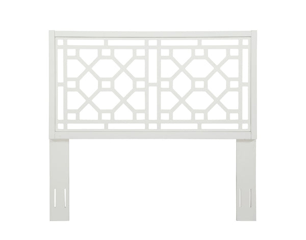 English Elm Tabor Chippendale White Headboard - Elegant Adjustable Design For Queen & Full Beds, Easy Assembly B05063814-GIGA