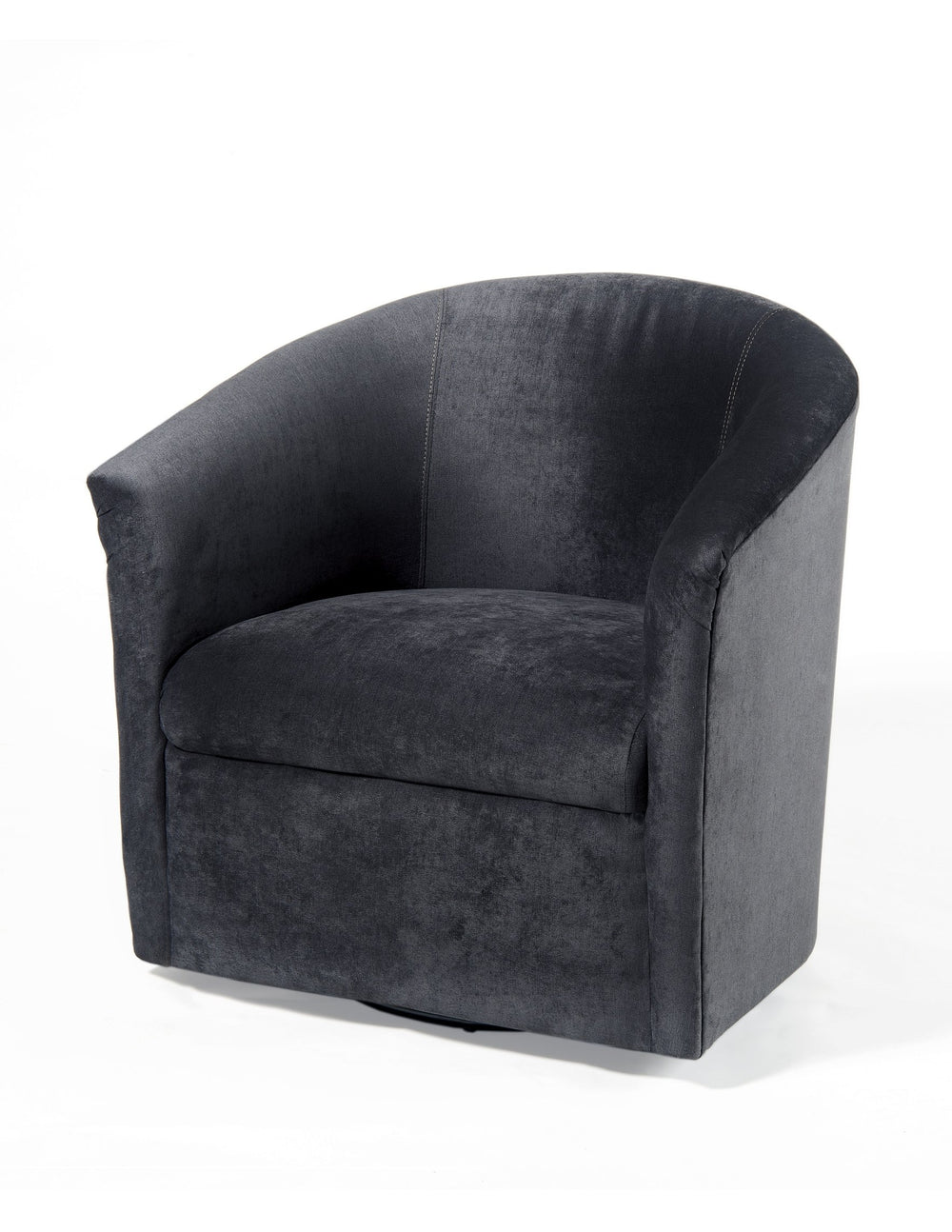 English Elm Eden Charcoal Microfiber Swivel Chair - Luxurious Velvet Feel, Durable 360° Swivel, Made in USA B05063784