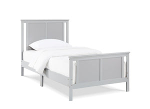 English Elm Connelly Split Panel Twin Bed Reversible Veneer Heritage Frame for Kids Bedroom Gray B02263749