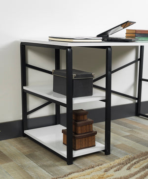 English Elm Furnish Modern 47" Writing Desk With Sage Black Metal Frame & Wooden Top - Perfect For Small Spaces! B02964512