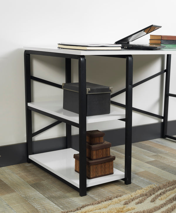 English Elm Furnish Modern 47" Writing Desk With Sage Black Metal Frame & Wooden Top - Perfect For Small Spaces! B02964512