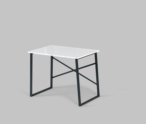 English Elm Furnish Compact Black Metal Frame Writing Desk With Wooden Top For Small Spaces - Ideal For Teens B02964515