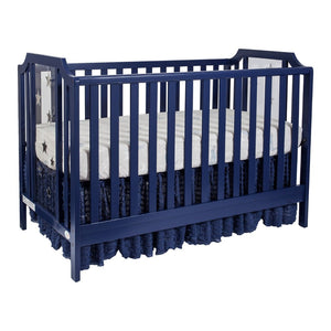 English Elm Celeste Convertible Crib with Star Etched Acrylic Panels for a Modern Nursery Navy Blue B02263635