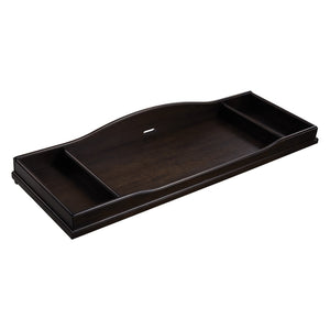 English Elm Glendale Nursery Changing Station Topper with Low Profile Earthy Charcoal Finish B02263738
