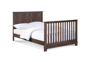 English Elm Grayson Convertible Crib with Alpine Inspired Design Grows From Infant to Full Bed Rustic Brown B02263752