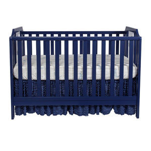 English Elm Celeste Convertible Crib with Star Etched Acrylic Panels for a Modern Nursery Navy Blue B02263635