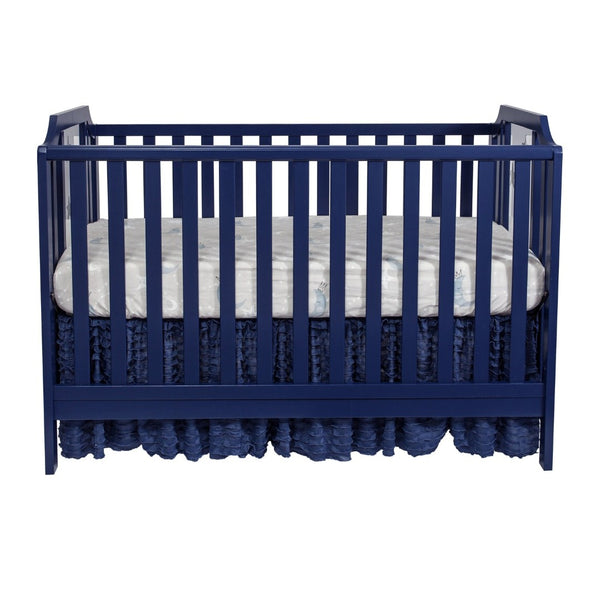 English Elm Celeste Convertible Crib with Star Etched Acrylic Panels for a Modern Nursery Navy Blue B02263635