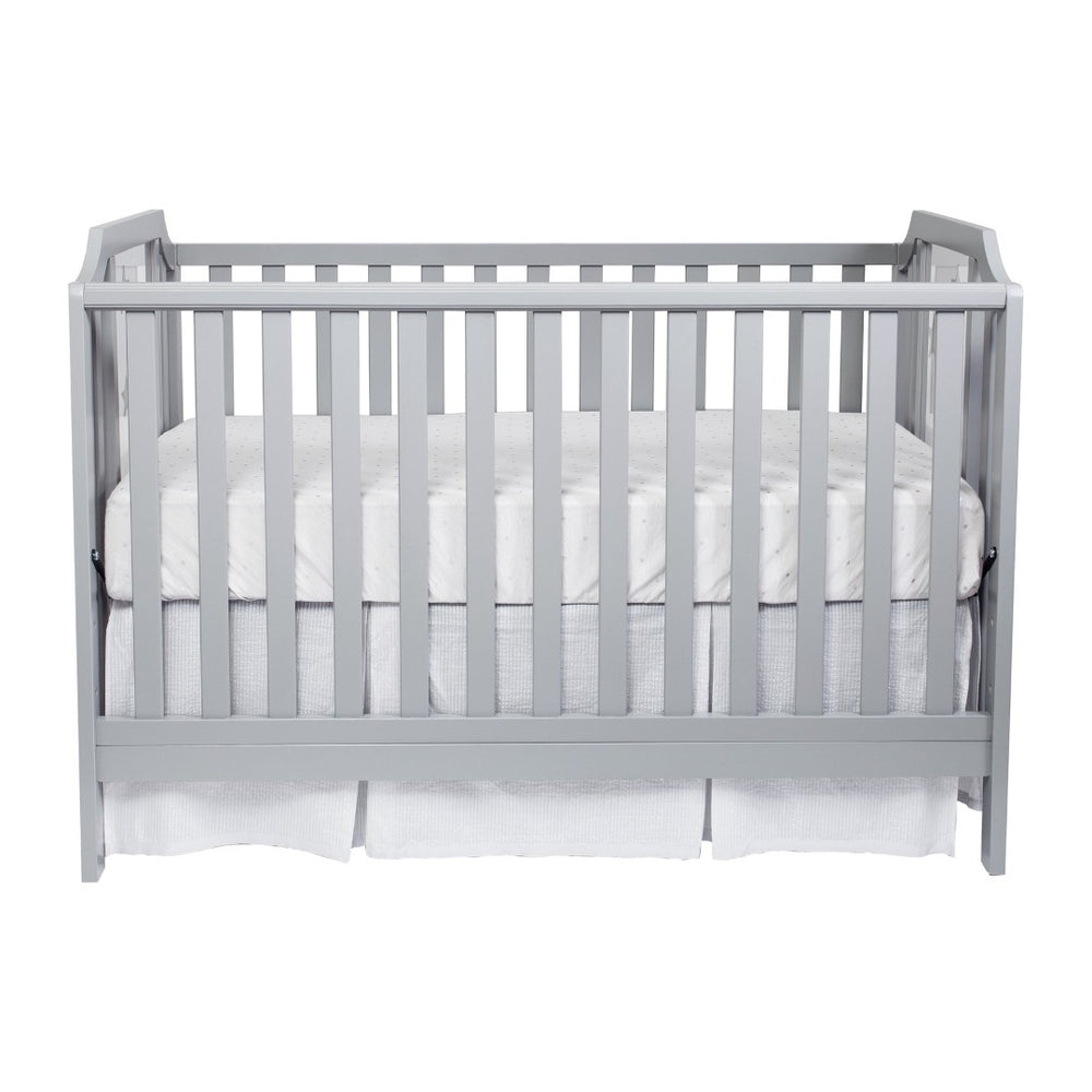 English Elm Celeste Convertible Crib with Star Etched Acrylic Panels for a Modern Nursery Light Gray B02263634