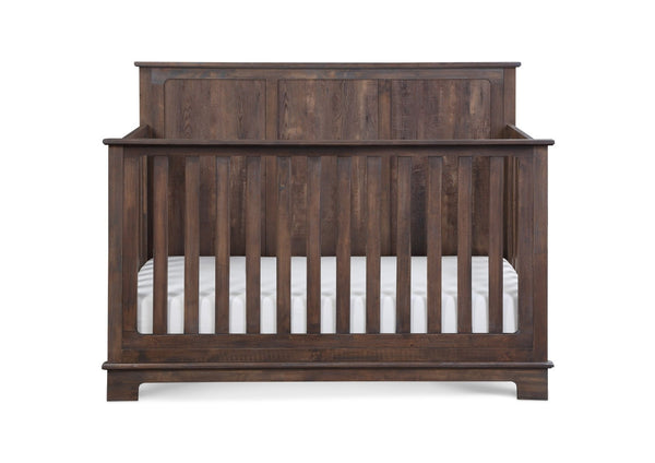 English Elm Grayson Convertible Crib with Alpine Inspired Design Grows From Infant to Full Bed Rustic Brown B02263752