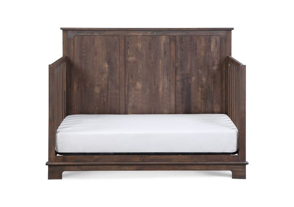 English Elm Grayson Convertible Crib with Alpine Inspired Design Grows From Infant to Full Bed Rustic Brown B02263752