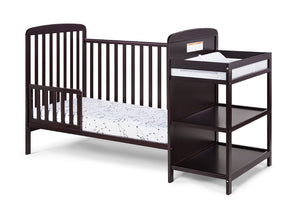 English Elm Ramsey Convertible Crib with Attached Changer Nursery Combo Grows Your Child Espresso B02263654
