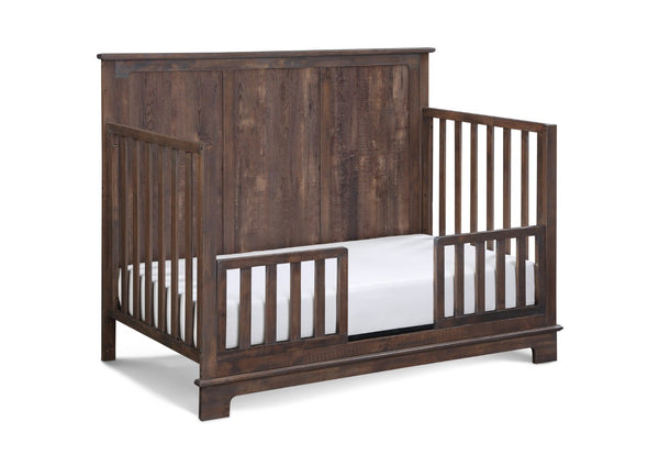 English Elm Grayson Convertible Crib with Alpine Inspired Design Grows From Infant to Full Bed Rustic Brown B02263752