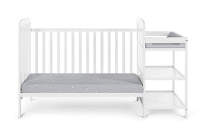 English Elm Ramsey Convertible Crib with Attached Changer Nursery Combo Grows Your Child White B02263653