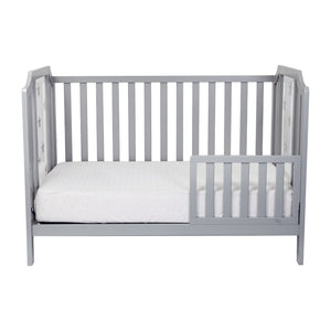 English Elm Celeste Convertible Crib with Star Etched Acrylic Panels for a Modern Nursery Light Gray B02263634