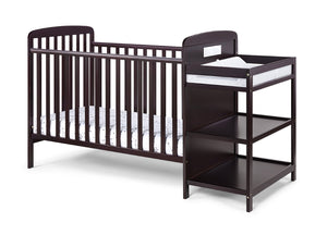 English Elm Ramsey Convertible Crib with Attached Changer Nursery Combo Grows Your Child Espresso B02263654