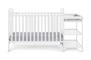 English Elm Ramsey Convertible Crib with Attached Changer Nursery Combo Grows Your Child White B02263653
