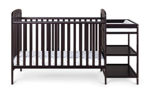 English Elm Ramsey Convertible Crib with Attached Changer Nursery Combo Grows Your Child Espresso B02263654