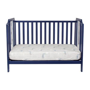 English Elm Celeste Convertible Crib with Star Etched Acrylic Panels for a Modern Nursery Navy Blue B02263635