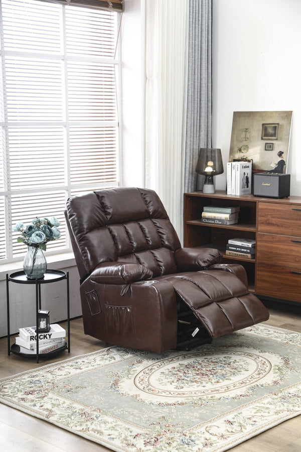 English Elm Recliners Power Lift Chair with Massage Heat Microfiber Seating for Senior Comfort W547S00020